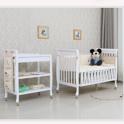 China Factory Solid Wooden Baby change Table with Storage