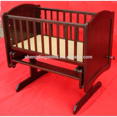 Wooden baby rocking cradle